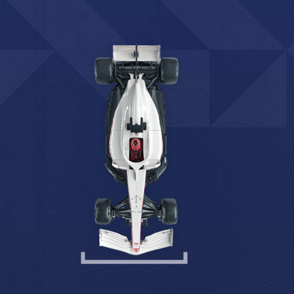 Image of White race car